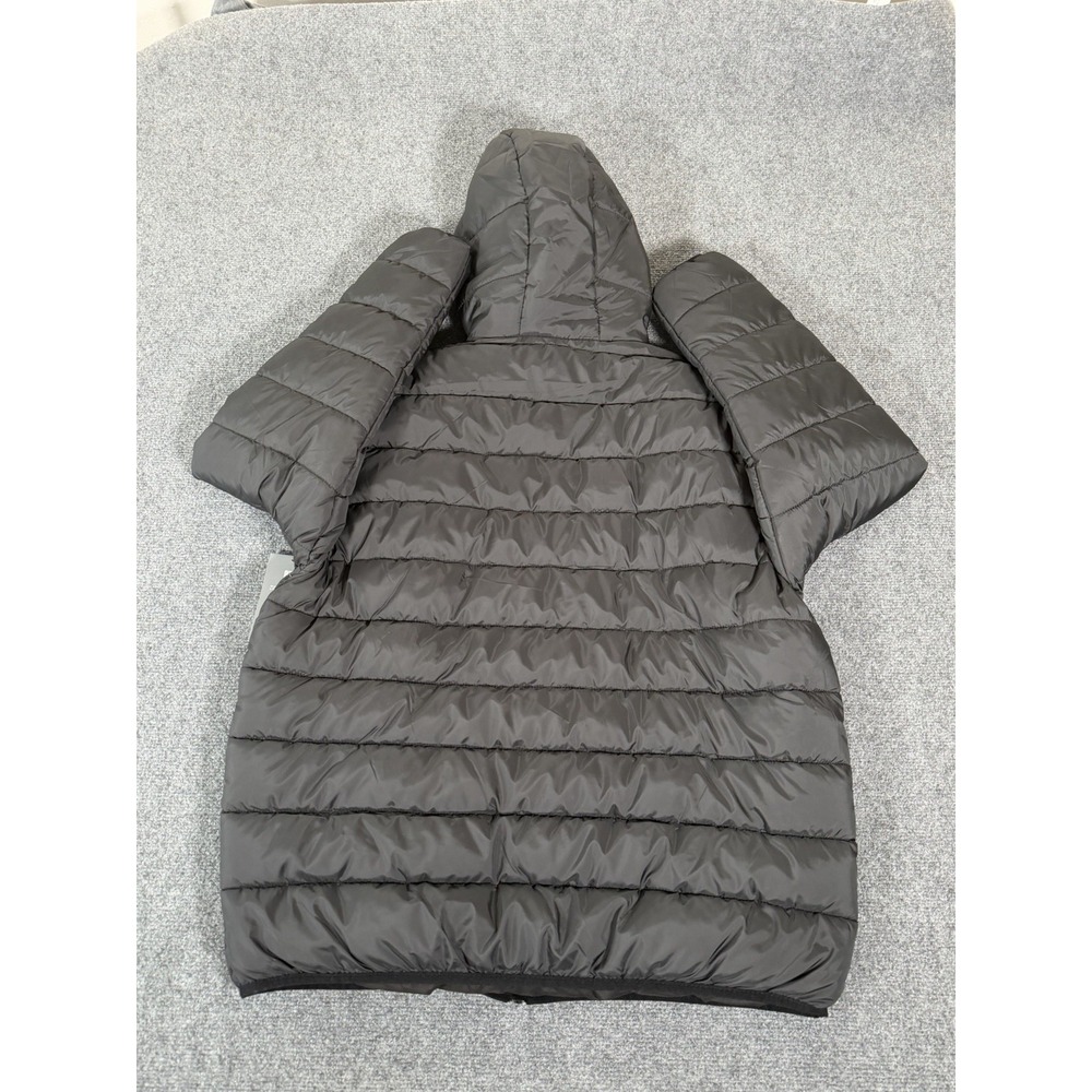 NWT New Balance Tech Puffer Hooded Jacket Mens Medium Black Comfort Fit Full Zip - Picture 14 of 14